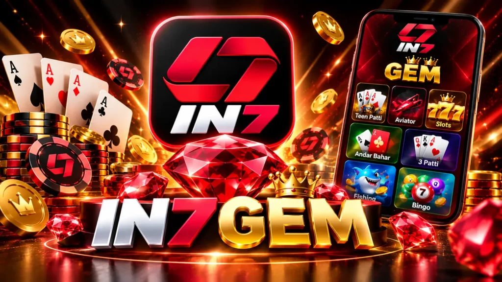 IN7 Gem platform with IN7 branding and gaming information